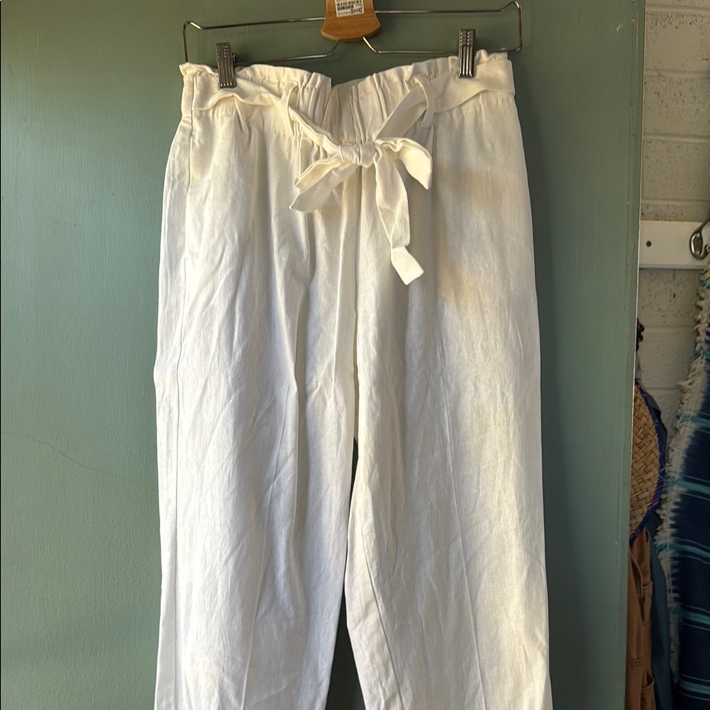 Anne Klein White Wide Leg Pants